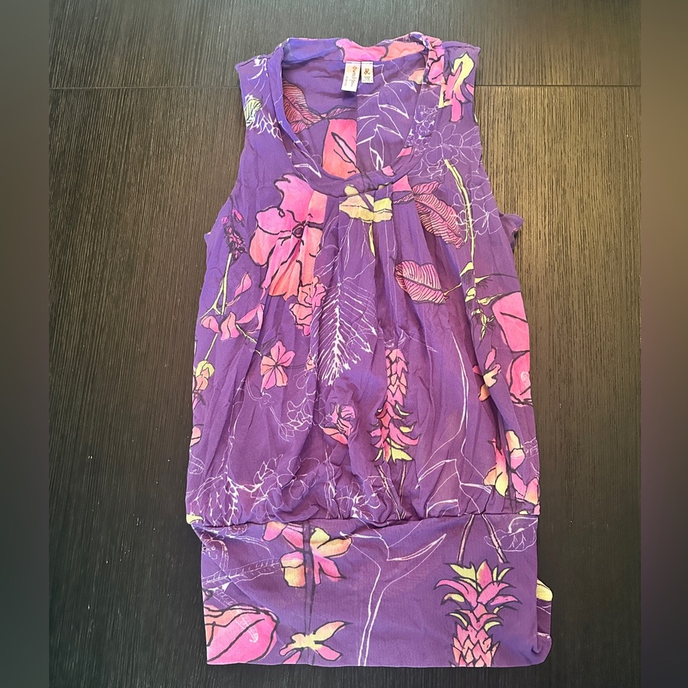 Sweet Pea Purple Floral Women's Blouse